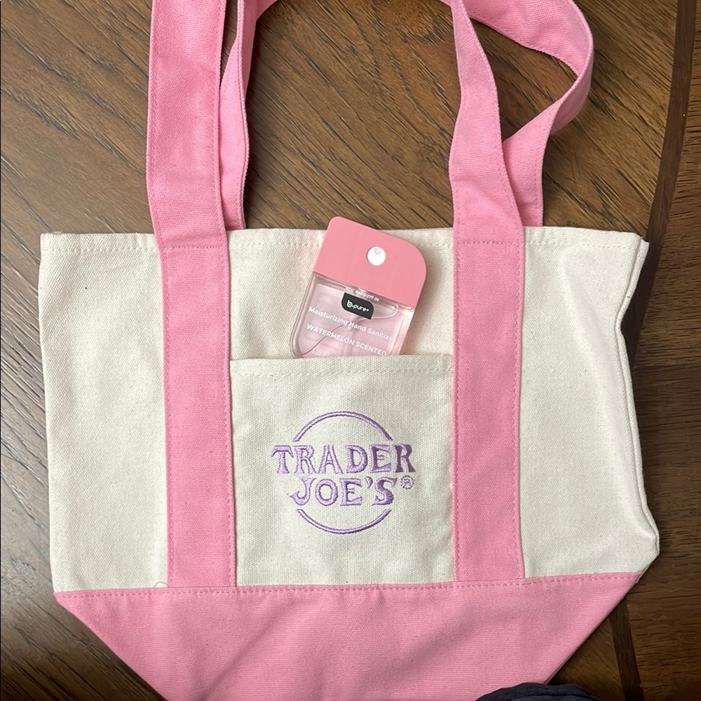 Pink and Cream Tote Bag/New/ Pastel Tote Bag